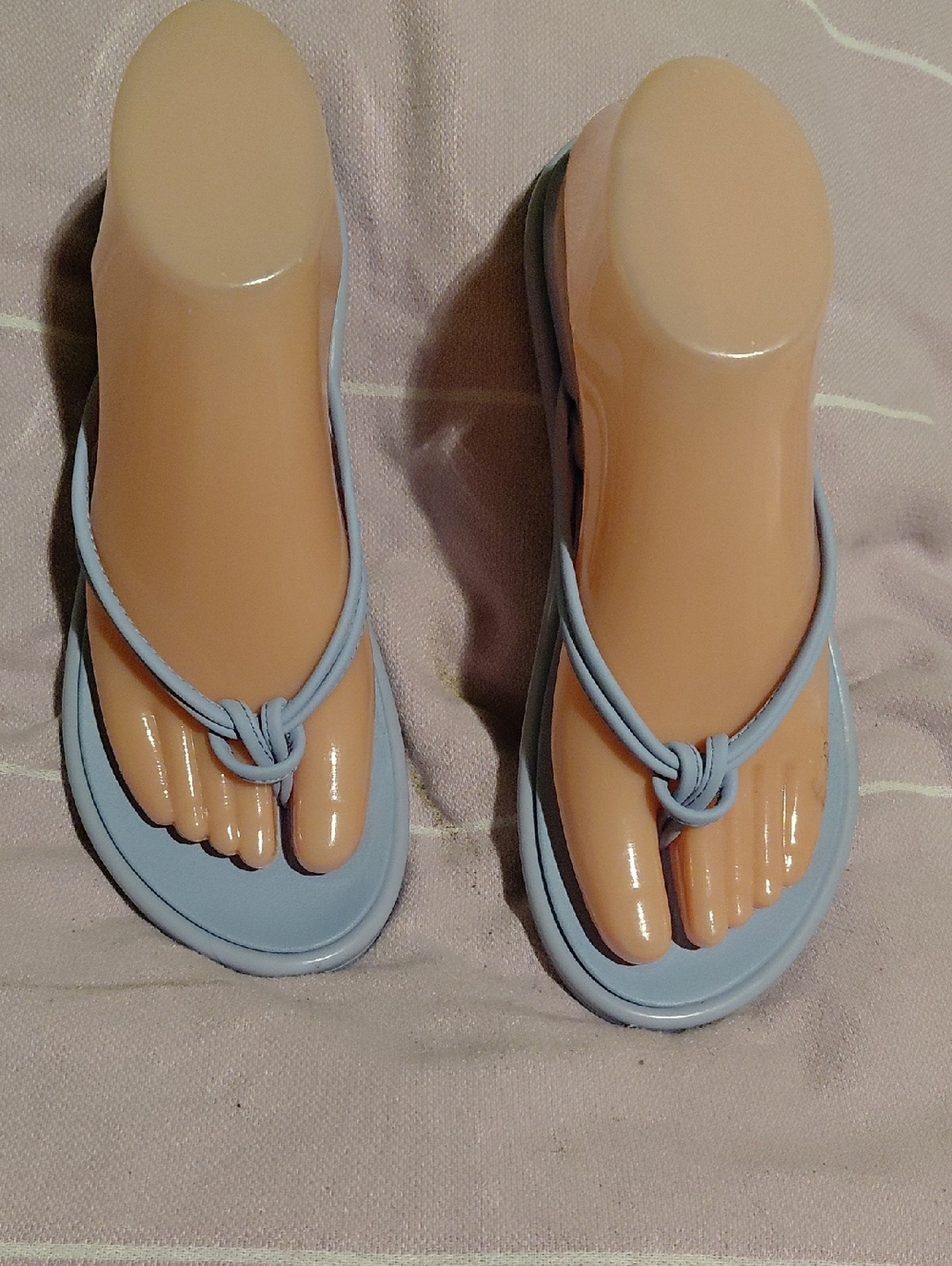OluKai Women's Light Blue Knot Toe-Post Sandals